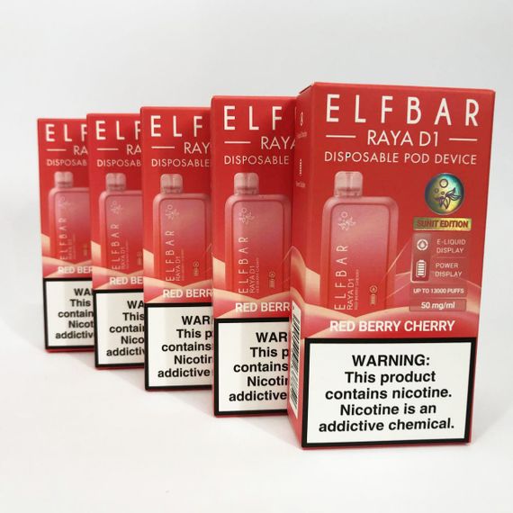Elf Bar RAYA D1 13000 смак Червона Ягода Вишня (Red Berry Cherry) (ws48815-8) | Зображення 1