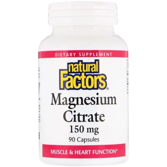 Мікроелемент Магній Natural Factors Magnesium Citrate 150 mg 90 Caps NFS-01652