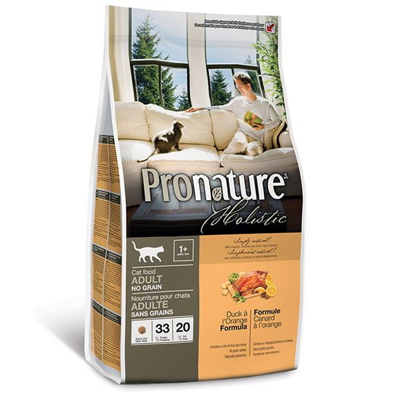 Корм Pronature Holistic Cat Duck & Orange сухий з качкою для дорослих котів 340 гр