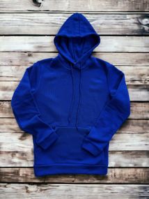 Женский теплый худи толстовка на флисе DA2444 размер L цвет синий