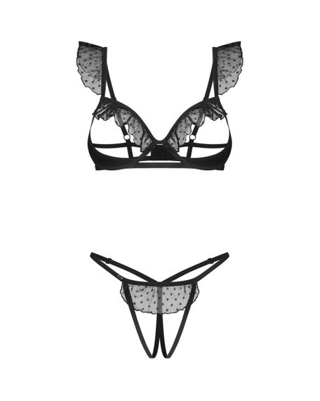 Комплект Obsessive Carrola 2-pcs crotchless set S/M Sex Aura | Зображення 5