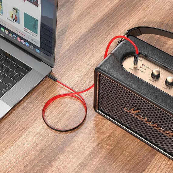 Аудіо кабель Aux Hoco UPA16 (1m) Червоний | Зображення 3