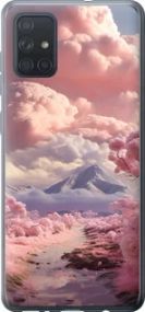 Чохол на Samsung Galaxy A71 2020 A715F Рожеві хмари з пластику FCh_006721