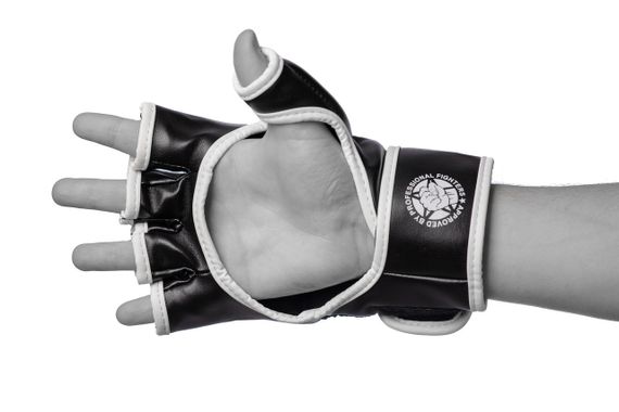 Рукавиці для MMA PowerPlay 3056 А Чорно-Білі XL | Зображення 4