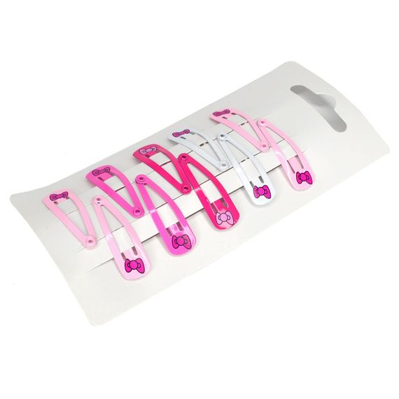 Затискач дитячий для волосся міні Бантики 0109-113, 10 шт