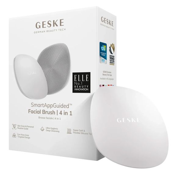 Щітка для обличчя GESKE Facial Brush 4в1 white, Біілий