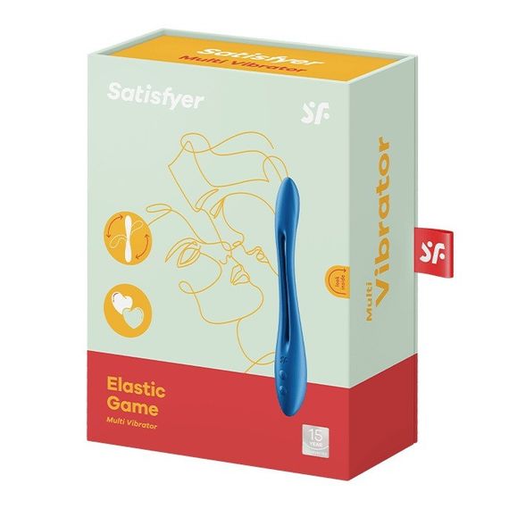 Гнущийся универсальный вибратор (эрекционное кольцо) SATISFYER ELASTIC JOY BLUE sexstyle | Зображення 7
