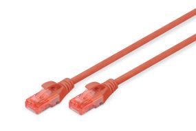 Патч-корд DIGITUS CAT 6 UTP, 1м, AWG 26/7, Cu, LSZH, красный (DK-1617-010/R)