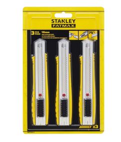 Ніж Stanley FatMax 3 шт, довжиною 155 мм з лезом шириною 18 мм з сегментами, що відламуються (FMHT10421-0)