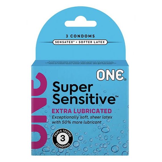Презервативы супертонкие латексные ONE Super Sensitive (цена за упаковку, 3 шт.) sexstyle