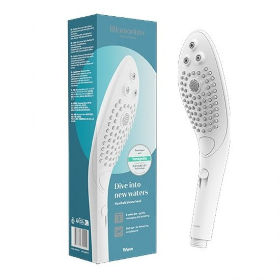 Насадка на душ для мастурбації Womanizer Wave, біла Sex Aura