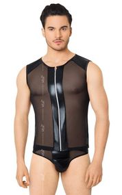 Чоловічий комплект білизни - Shirt and Shorts 4606, black - XL Sex Aura