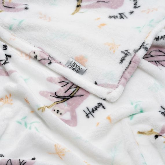 Плед Ardesto Flannel Ленивцы ART0115PB 160х200 см белый | Зображення 3