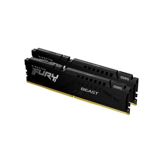 Модуль пам'яті для комп'ютера DDR5 32GB (2x16GB) 6000 MHz Beast Black XMP Kingston Fury (ex.HyperX) (KF560C30BBK2-32) | Зображення 1