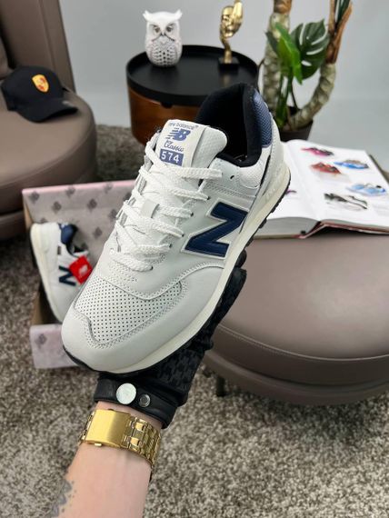 Чоловічі кросівки New 574 White Navy , В'єтнам 42 26.5 | Зображення 3