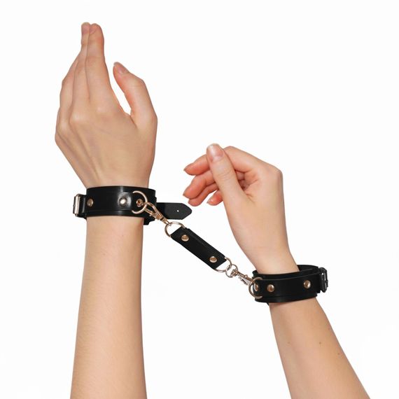 Наручники із натуральної шкіри Art of Sex - Eva, колір чорний | Зображення 2