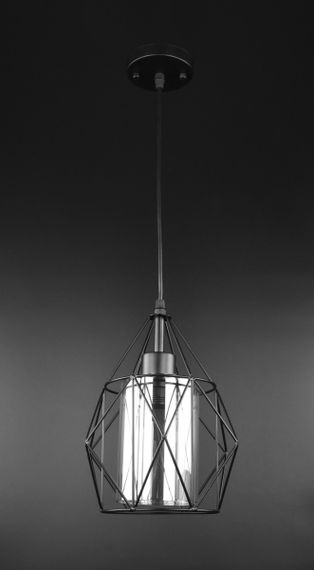 Люстра підвісна LOFT на 1 лампочку 26187 Чорний 35-110х21х21 см.