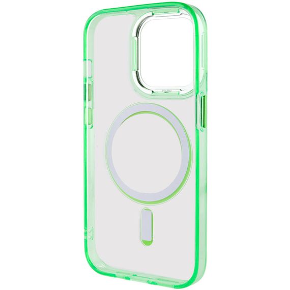 Чехол TPU Iris with MagSafe для Apple iPhone 13 Pro (6.1") Салатовый | Зображення 3