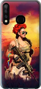 Чехол на Tecno Camon 12 CC7 Украинка с оружием "5316u-2432-17620"
