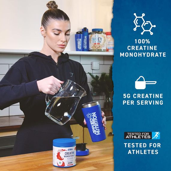 Креатин Applied Nutrition Creatine Monohydrate Micronized PowderUnflavoured (250g - 50 Servings) | Зображення 2