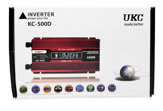 Інвертор апроксимована синусоїда з дисплеєм перетворювач напруги UKC 500 W 12V-220V | Зображення 6