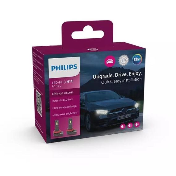 Комплект світлодіодних ламп PHILIPS H11 11362U2500CX Ultinon Access +80% 12V | Зображення 2