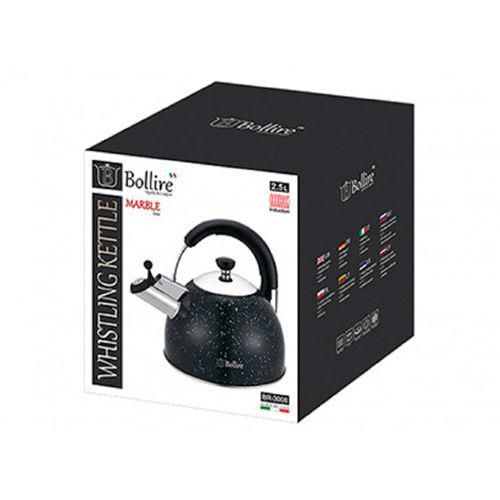 Чайник зі свистком Bollire BR-3008 2.5 л чорний | Зображення 1