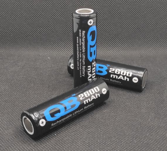 Аккумулятор высокотоковый QB 18650 3,7V 2600mA (7A) 1шт. | Зображення 2