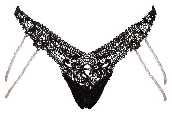 Стрінги String with Pearl Chains S/M | Зображення 1