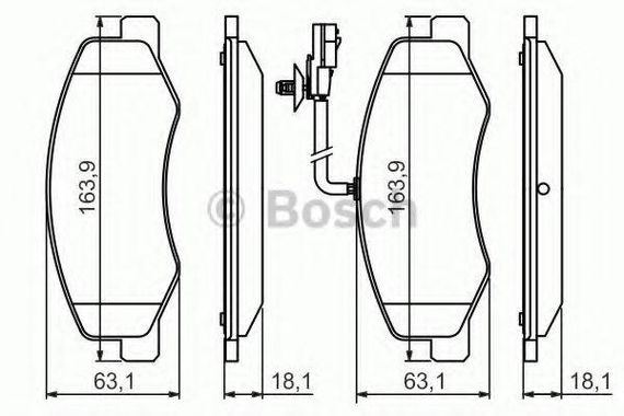 Колодка гальм. диск. OPEL MOVANO B 2.3CDTI 2010-, RENAULT MASTER IV 2010- задн. (вир-во Bosch) BOSCH 0986494499 на VAUXHALL MOVANO Mk II (B) Chassis/Cab