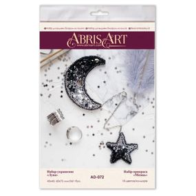 Набор для вышивания бисером украшения "Луна" AD-072 на натуральном холсте