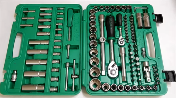 Набор инструмента для автомобилиста 1/4", 1/2" 108шт (12-гр) TOPTUL GCAI108R1 | Зображення 3