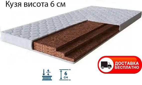 Дитячий матрац Кузя 5 розмір 1200х600 мм (товщина 60 мм) для дитячого ліжка, вибір розміру