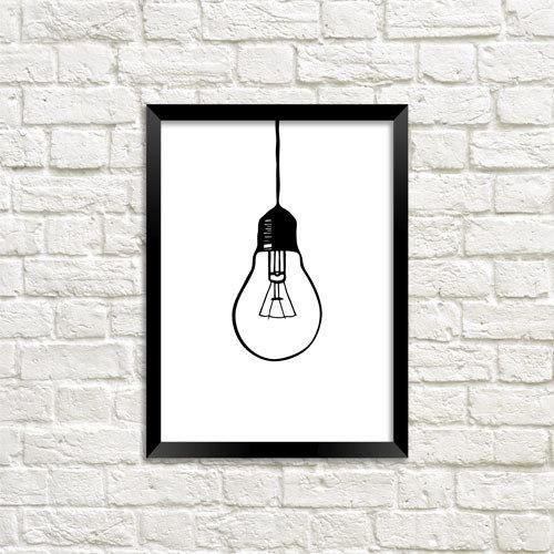 Постер в рамке Лампочка 21х30см, A4 (MT4_18A047)