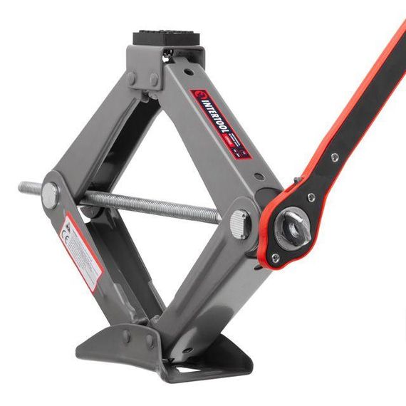 Домкрат механічний ромбоподібний 1,5т. з тріскачкою, гумовий упор., 90-370 мм INTERTOOL GT0183 | Зображення 4