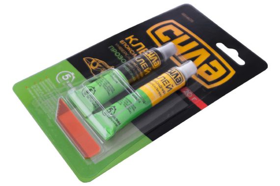 Двокомпонентний епоксидний клей прозорий 20 г СИЛА 9514051 | Зображення 1