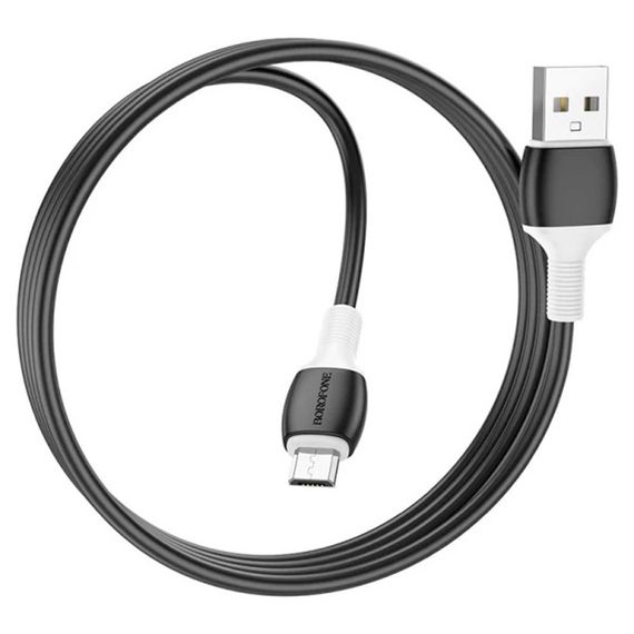 Кабель Borofone BX84, USB-Micro, 2.4A, довжина 1м, Black, BOX | Зображення 2
