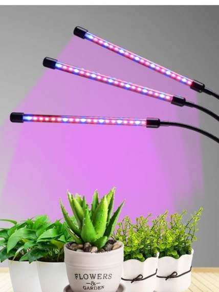 Ультрафіолетова лампа для рослин j22wl-03 LED LIGHT Повний спектр 3 голови LED | Зображення 6