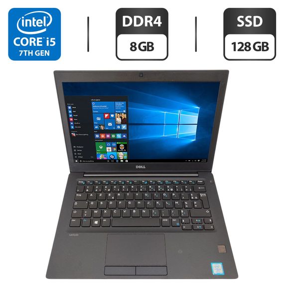 Нетбук Dell Latitude 7280 / 12.5" (1920x1080) IPS / Intel Core i5-7300U (2 (4) ядра по 2.6 - 3.5 GHz) / 8 GB DDR4 / 128 GB SSD / Intel HD Graphics 620 / WebCam б/у