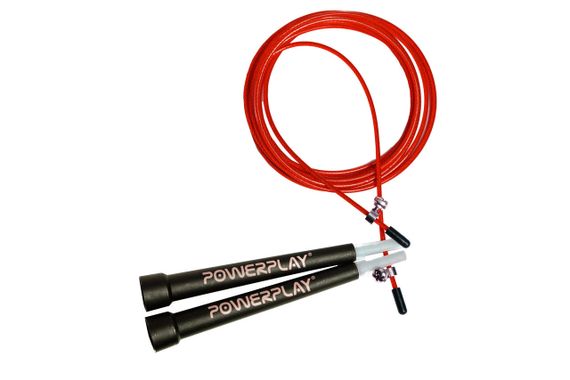 Скакалка швидкісна PowerPlay 4202 Ultra Speed Rope Червона (2,9m.) | Зображення 1