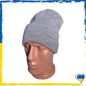Шапка сіра. Унісекс. Шапка звичайна однотонна. Різні кольори. Чоловіча, жіноча, дитяча