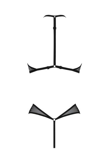 Сітчасте боді з мереживом на грудях Passion SATARA BODY XXL/XXXL black | Зображення 3
