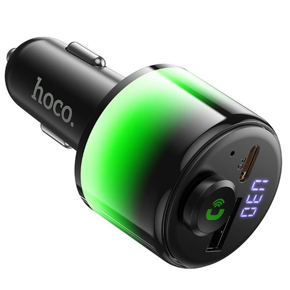 АЗП FM модулятор Hoco E166 Path PD42W+QC3.0 (1USB-A/1C) Black | Зображення 5