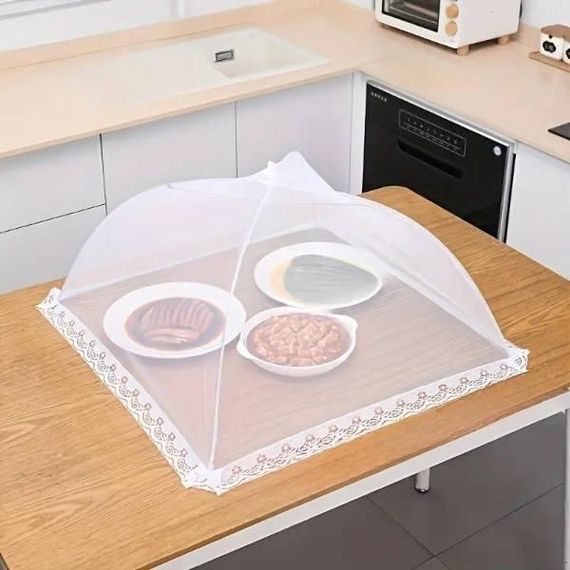 Сітка-парасолька для захисту їжі від комах Біла