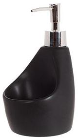 Диспенсер для миючого засобу Serol Black 350ml з підставкою для губки