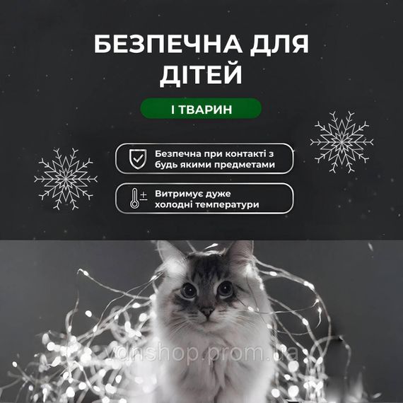 Гірлянда роса на пульті 100 метрів на 1000 led світлодіодів крапля на білому дроті біла 1000L100MWW | Зображення 3