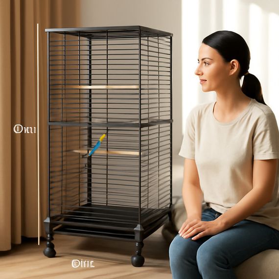 Клітка для птахів на колесах KP-82 82×37×37 см XPRO (47604-KP-82_753)