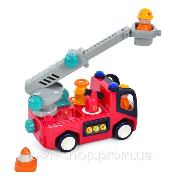 Детская Пожарная машинка Hola Toys E9998-HL со светом и звуком | Зображення 4
