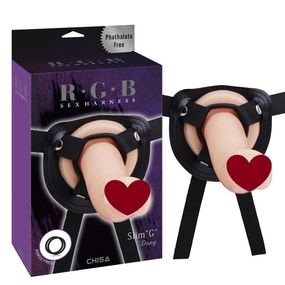 Страпон-насадка для стимуляції точки G Chisa R.G.B Sex Harntss Slim G на ременях sexstyle