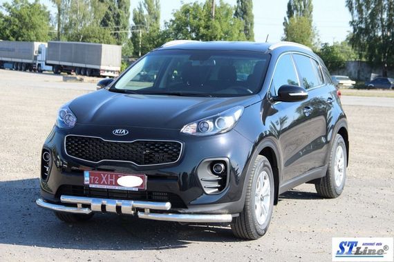 Передняя защита ST009-15 (нерж) для Kia Sportage 2015-2021 гг | Зображення 3